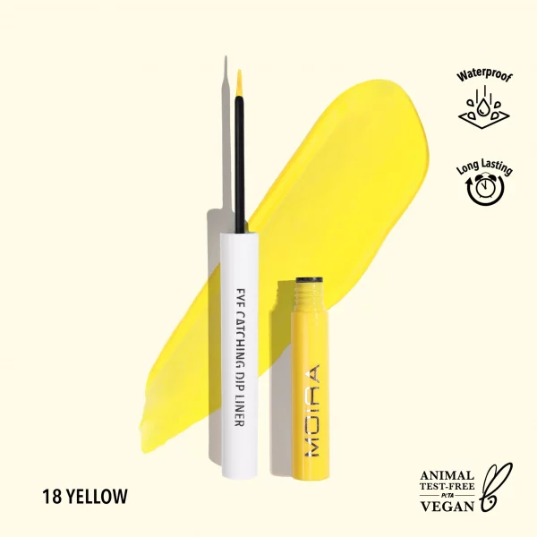 eye catching dip liner | yellow
