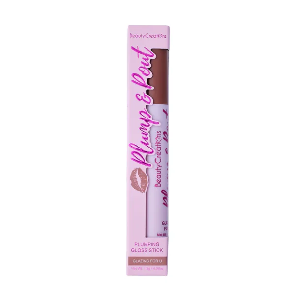 BEAUTY CREATIONS - PLUMP & POUT PLUMPING GLOSS STICK - LIP GLOSS - glazing for u - nude beige - Imagen 4