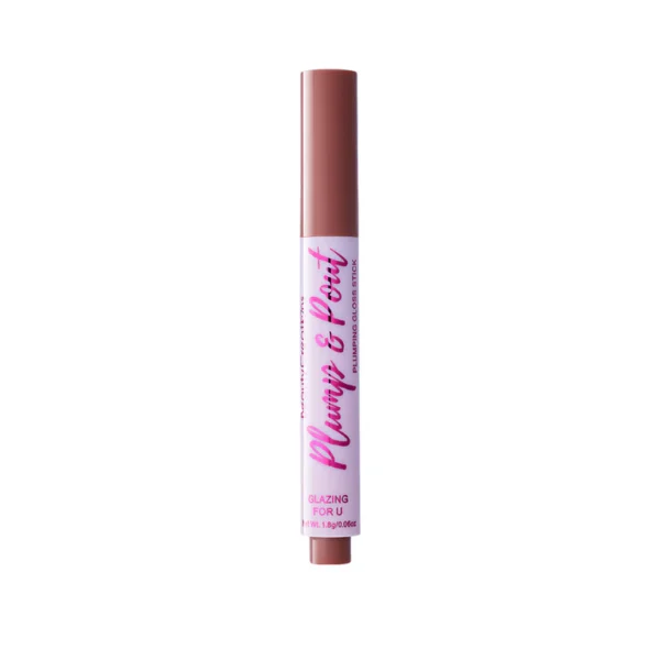 BEAUTY CREATIONS - PLUMP & POUT PLUMPING GLOSS STICK - LIP GLOSS - glazing for u - nude beige - Imagen 5