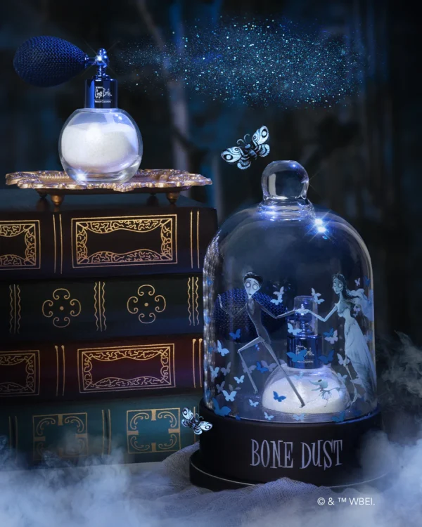 Tim Burton's Corpse Bride x Beauty Creations "Bone Dust" Shimmer para Cuerpo y Cabello